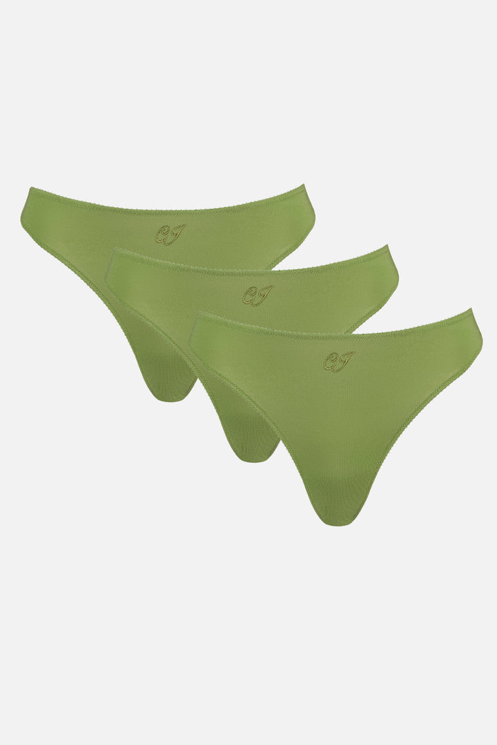 Monogram Whitney Bikini 3 Pack - Olive