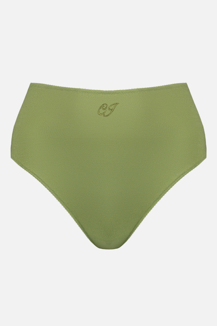 Monogram Whitney High Waist Bikini 3 Pack - Olive